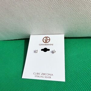 Giani Bernini Sterling Silver Clear Cubic Zirconia Stud Earrings